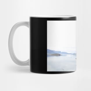 Scandinavian landscape Houses Mountain Lake Mug